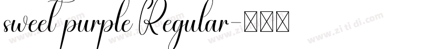 sweet purple Regular字体转换